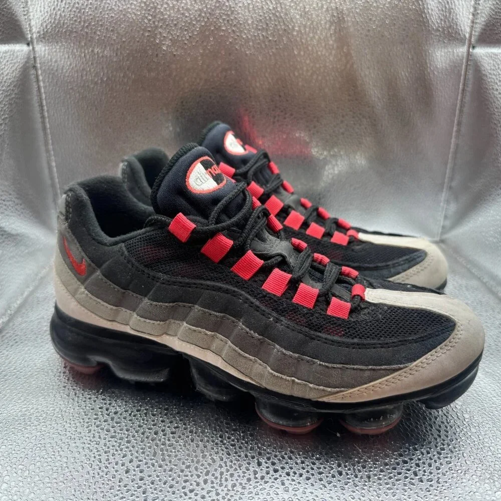 Size 6 Nike Air Vapormax '95 Mens White Red Silver Black‎ Shoes AJ7292-101
